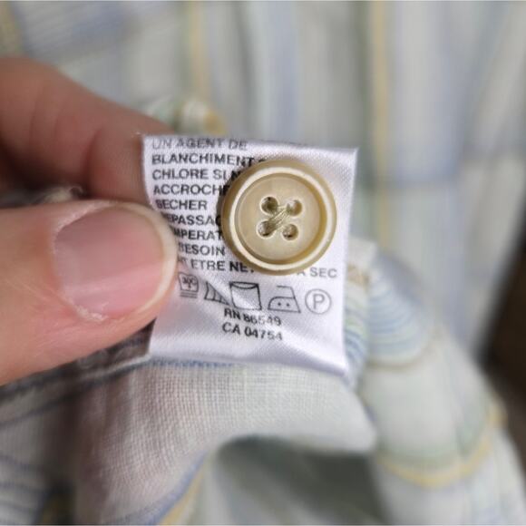 TOMMY BAHAMA Men's Blue/Green Plaid Short Sleeve Button Front Shirt Size M - Picture 10 of 10